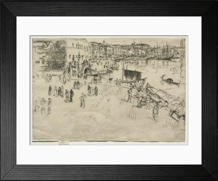 Framed Print : The Riva, No. 1, 1880. Creator: James McNeill Whistler (American, 1834-1903) Framed Print : The Riva, No. 1, 1880. Creator: James McNeill Whistler (American, 1834-1903)