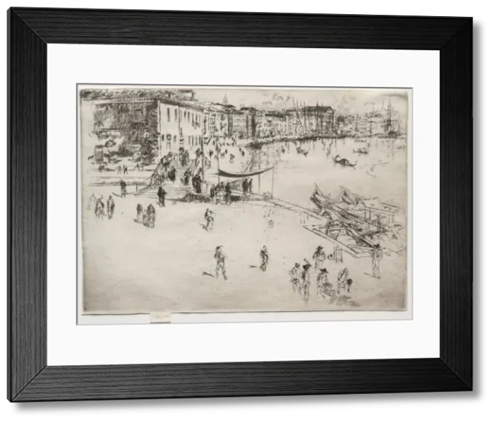 Framed Print : The Riva, No. 2, 1886. Creator: James McNeill Whistler (American, 1834-1903) Framed Print : The Riva, No. 2, 1886. Creator: James McNeill Whistler (American, 1834-1903)