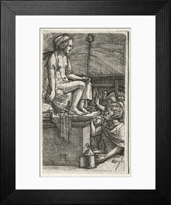 Framed Print : The Roman Courtesan or The Revenge of the Sorcerer Virgil, 1520-1526. Creator: Albrecht Altdorfer Framed Print : The Roman Courtesan or The Revenge of the Sorcerer Virgil, 1520-1526. Creator: Albrecht Altdorfer