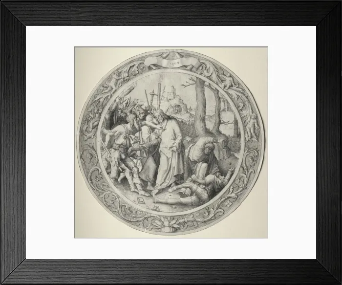 Framed Print : The Round Passion: The Betrayal of Christ, 1509. Creator: Lucas van Leyden (Dutch, 1494-1533) Framed Print : The Round Passion: The Betrayal of Christ, 1509. Creator: Lucas van Leyden (Dutch, 1494-1533)