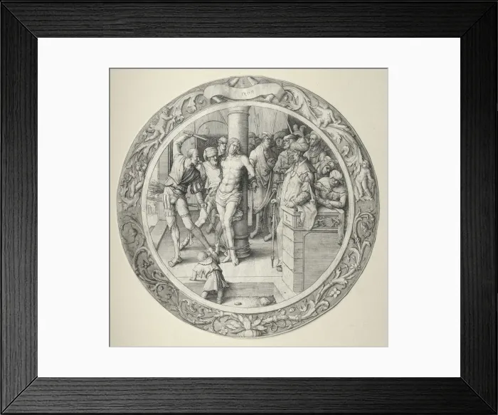 Framed Print : The Round Passion: The Flagellation, 1509. Creator: Lucas van Leyden (Dutch, 1494-1533) Framed Print : The Round Passion: The Flagellation, 1509. Creator: Lucas van Leyden (Dutch, 1494-1533)