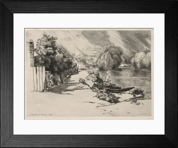 Framed Print : The Seine at Bas-Meudon with the Seguin and Mottiaux Islands, 1868 Framed Print : The Seine at Bas-Meudon with the Seguin and Mottiaux Islands, 1868
