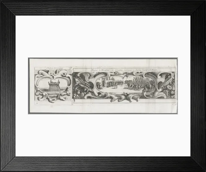 Framed Print : The Siege of La Rochelle: Plate 14, 1628-1630. Creator: Israel Henriet (French, c Framed Print : The Siege of La Rochelle: Plate 14, 1628-1630. Creator: Israel Henriet (French, c