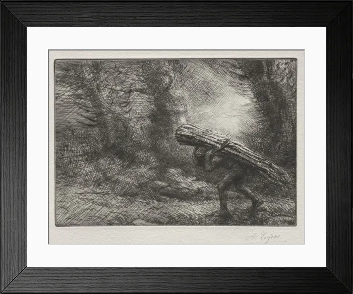 Framed Print : The Return to the Cottage. Creator: Alphonse Legros (French, 1837-1911) Framed Print : The Return to the Cottage. Creator: Alphonse Legros (French, 1837-1911)