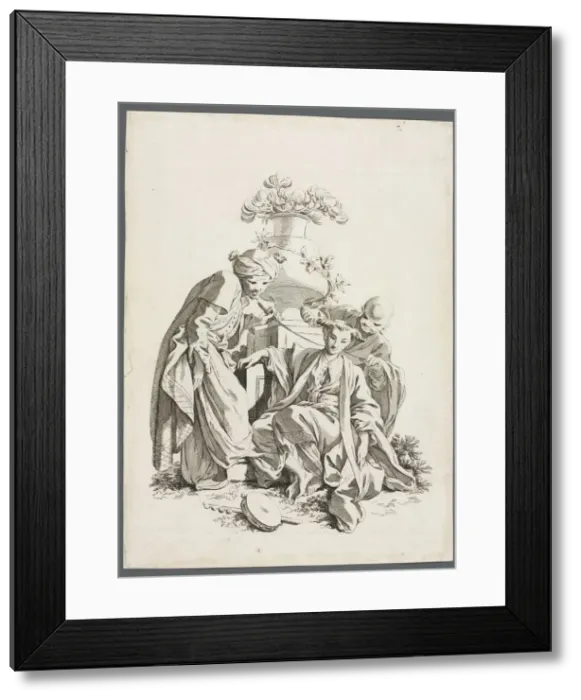 Framed Print : The Senses: Touch (after Boucher). Creator: Gabriel Huquier (French, 1695-1772) Framed Print : The Senses: Touch (after Boucher). Creator: Gabriel Huquier (French, 1695-1772)
