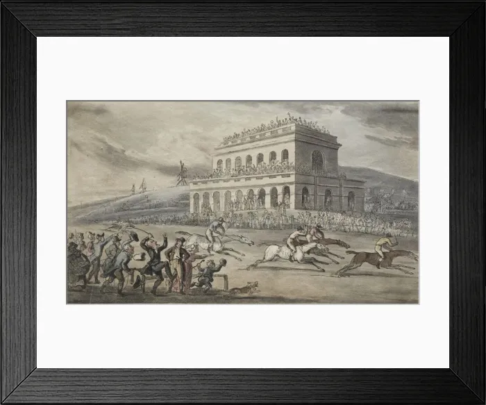 Framed Print : The Rev. Dr. Syntax Loses his Money on the Raceground at York. Creator: Thomas Rowlandson (British Framed Print : The Rev. Dr. Syntax Loses his Money on the Raceground at York. Creator: Thomas Rowlandson (British