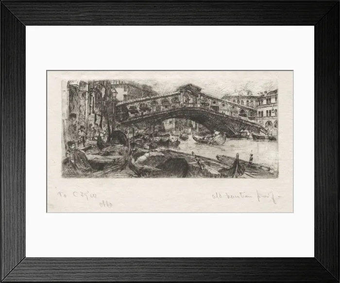Framed Print : The Rialto, Venice, 1880. Creator: Otto H. Bacher (American, 1856-1909) Framed Print : The Rialto, Venice, 1880. Creator: Otto H. Bacher (American, 1856-1909)