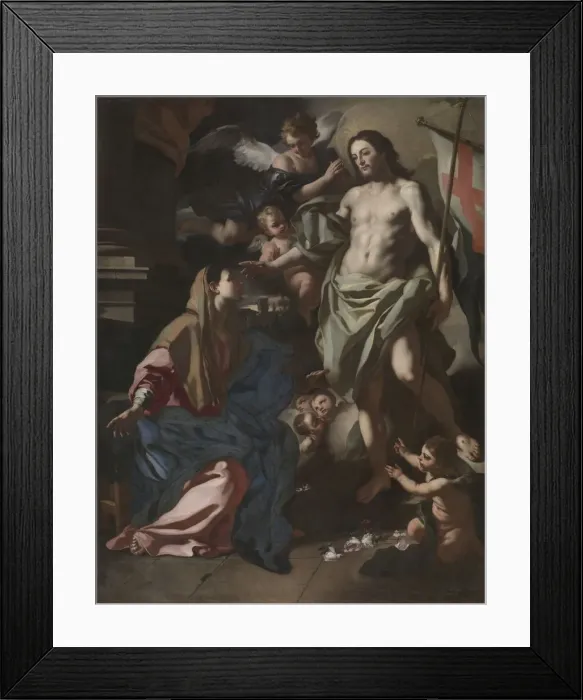 Framed Print : The Risen Christ Appearing to the Virgin, c. 1708. Creator: Francesco Solimena (Italian Framed Print : The Risen Christ Appearing to the Virgin, c. 1708. Creator: Francesco Solimena (Italian