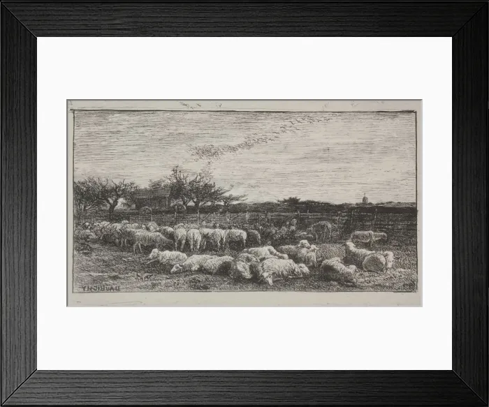 Framed Print : The Large Sheepfold, original impression 1862, printed in 1921 Framed Print : The Large Sheepfold, original impression 1862, printed in 1921