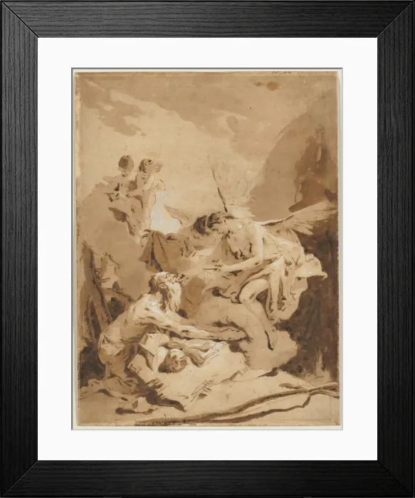 Framed Print : The Last Communion of St. Jerome, c. 1726. Creator: Giovanni Battista Tiepolo (Italian, 1696-1770) Framed Print : The Last Communion of St. Jerome, c. 1726. Creator: Giovanni Battista Tiepolo (Italian, 1696-1770)
