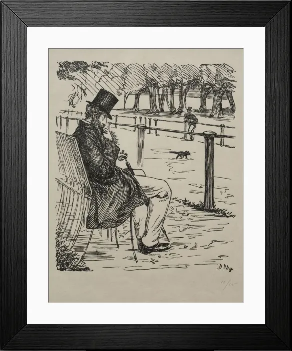 Framed Print : The Last of the Barons, 1855. Creator: George Louis Palmella Busson Du Maurier (British Framed Print : The Last of the Barons, 1855. Creator: George Louis Palmella Busson Du Maurier (British
