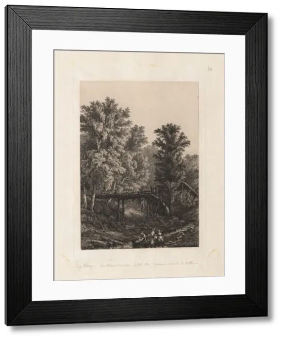 Framed Print : The Laundresses, 1838. Creator: Eugene Blery (French, 1805-1886) Framed Print : The Laundresses, 1838. Creator: Eugene Blery (French, 1805-1886)