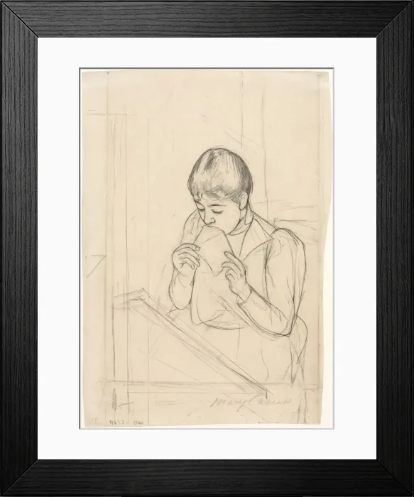 Framed Print : The Letter (recto); The Letter (verso), 1891. Creator: Mary Cassatt (American, 1844-1926) Framed Print : The Letter (recto); The Letter (verso), 1891. Creator: Mary Cassatt (American, 1844-1926)