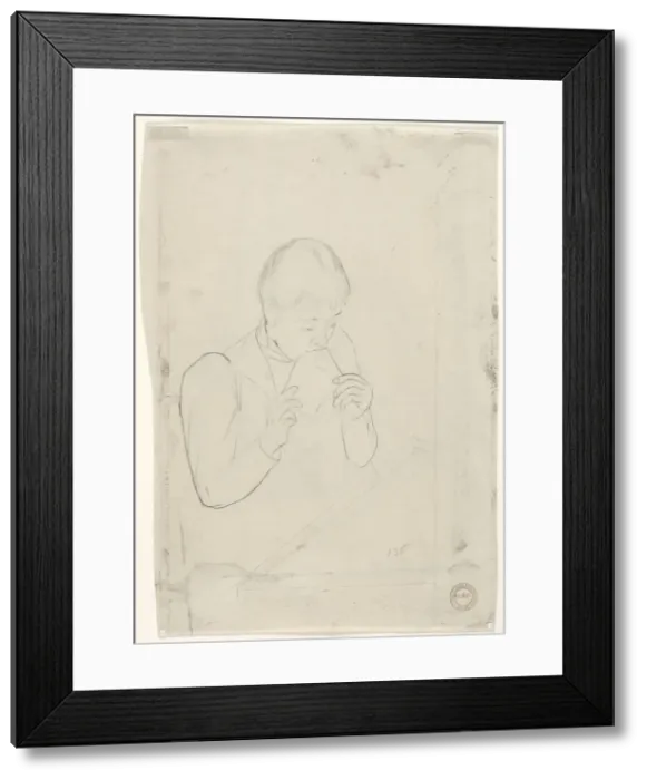 Framed Print : The Letter (verso), 1890-1891. Creator: Mary Cassatt (American, 1844-1926) Framed Print : The Letter (verso), 1890-1891. Creator: Mary Cassatt (American, 1844-1926)
