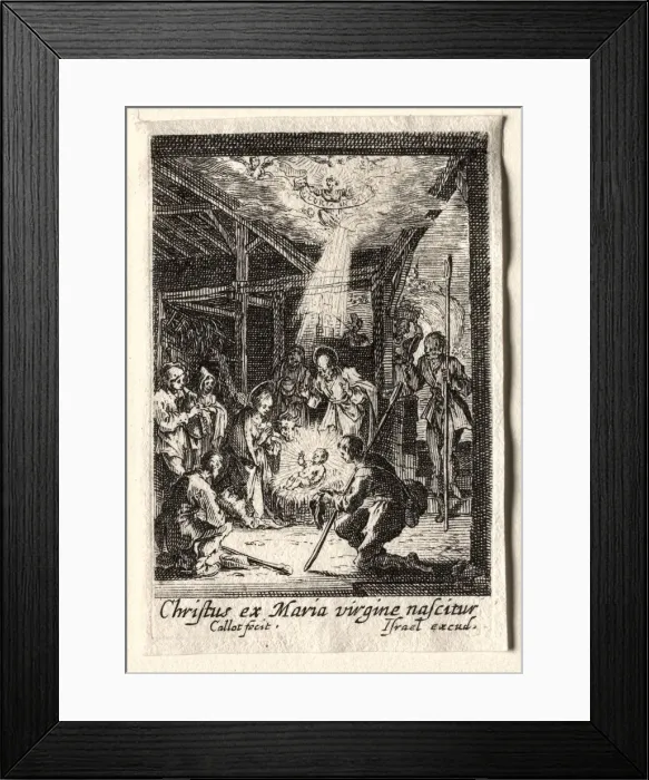 Framed Print : The Life of the Virgin: The Nativity. Creator: Jacques Callot (French, 1592-1635) Framed Print : The Life of the Virgin: The Nativity. Creator: Jacques Callot (French, 1592-1635)