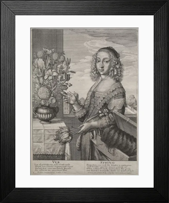 Framed Print : The Four Seasons: Spring, 1641. Creator: Wenceslaus Hollar (Bohemian, 1607-1677) Framed Print : The Four Seasons: Spring, 1641. Creator: Wenceslaus Hollar (Bohemian, 1607-1677)