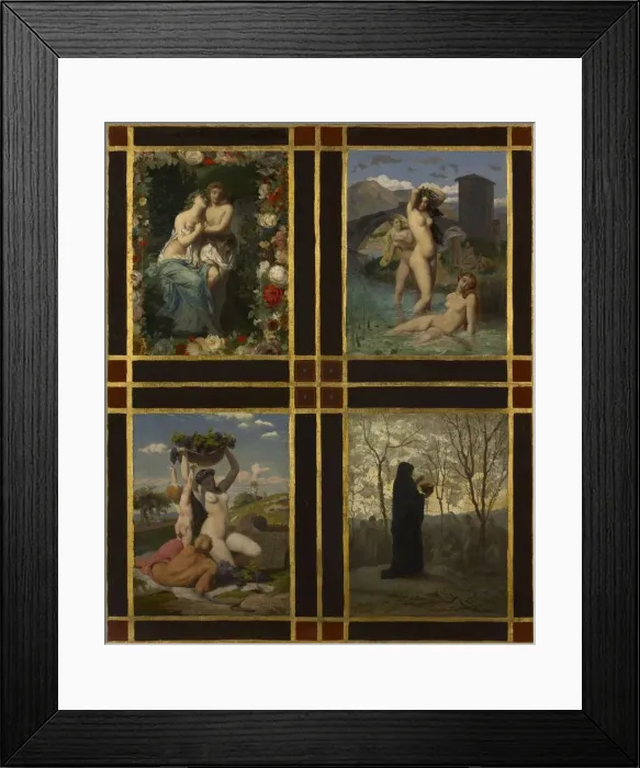Framed Print : The Four Seasons, 1850. Creator: Henry Picou (French, 1824-1895); Jean-Leon Gerome Framed Print : The Four Seasons, 1850. Creator: Henry Picou (French, 1824-1895); Jean-Leon Gerome