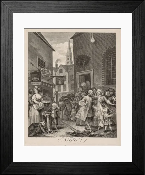 Framed Print : The Four Times of Day: Noon, 1738. Creator: William Hogarth (British, 1697-1764) Framed Print : The Four Times of Day: Noon, 1738. Creator: William Hogarth (British, 1697-1764)