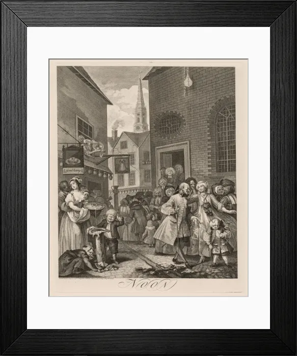 Framed Print : The Four Times of Day: Noon, 1738. Creator: William Hogarth (British, 1697-1764) Framed Print : The Four Times of Day: Noon, 1738. Creator: William Hogarth (British, 1697-1764)