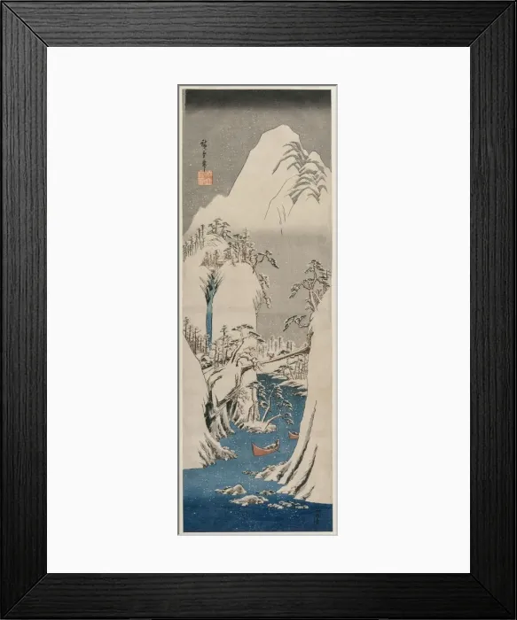 Framed Print : The Fuji River in the Snow, 1841. Creator: Utagawa Hiroshige (Japanese, 1797-1858) Framed Print : The Fuji River in the Snow, 1841. Creator: Utagawa Hiroshige (Japanese, 1797-1858)