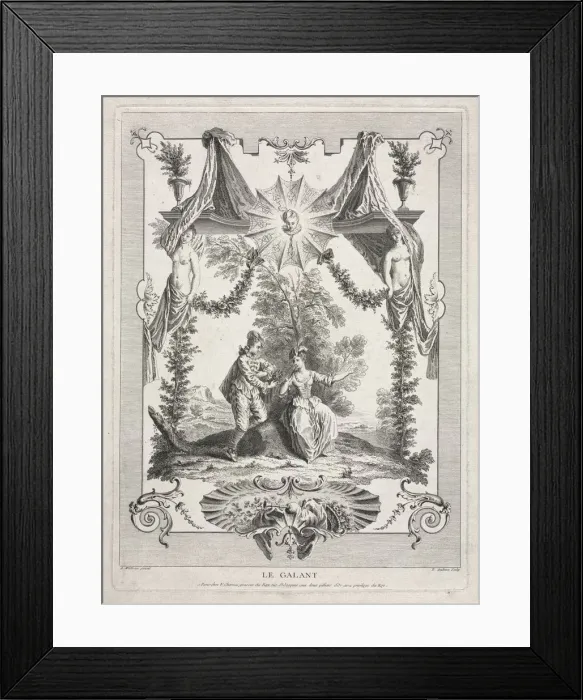 Framed Print : The Gallant. Creator: Benoit II Audran (French, 1700-1772) Framed Print : The Gallant. Creator: Benoit II Audran (French, 1700-1772)