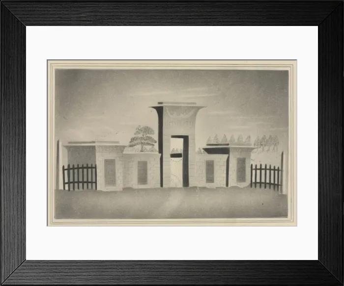 Framed Print : The Gateway of Mount Auburn, near Boston. Creator: Mary Altha Nims (American, 1817-1907) Framed Print : The Gateway of Mount Auburn, near Boston. Creator: Mary Altha Nims (American, 1817-1907)