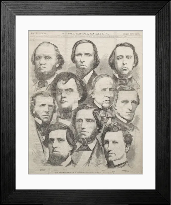 Framed Print : The Georgia Delegation in Congress, 1861. Creator: Winslow Homer (American, 1836-1910) Framed Print : The Georgia Delegation in Congress, 1861. Creator: Winslow Homer (American, 1836-1910)