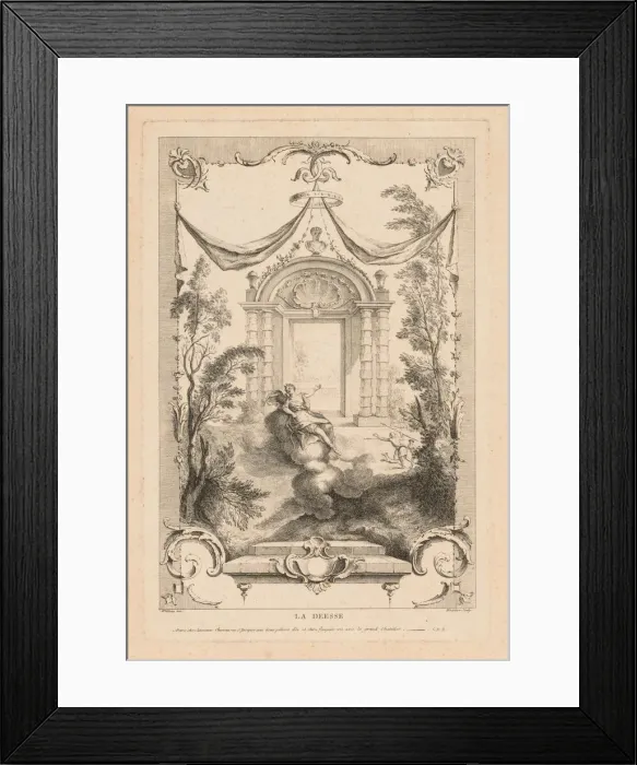 Framed Print : The Goddess, Diana on the Clouds. Creator: Gabriel Huquier (French, 1695-1772) Framed Print : The Goddess, Diana on the Clouds. Creator: Gabriel Huquier (French, 1695-1772)