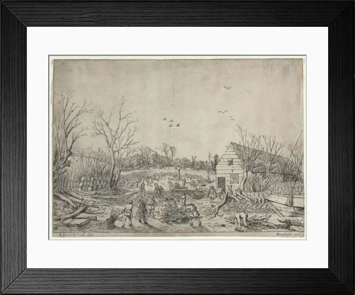 Framed Print : The Great Flood of January 10, 1624 (or Repairing the Broken Dike on the River Lek by Vianen Framed Print : The Great Flood of January 10, 1624 (or Repairing the Broken Dike on the River Lek by Vianen