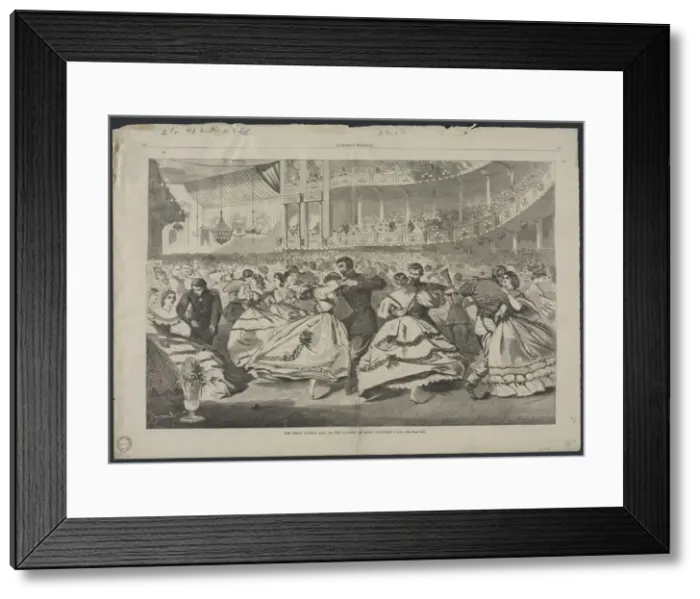 Framed Print : The Great Russian Ball at the Academy of Music, November 5, 1863, 1863. Creator: Winslow Homer Framed Print : The Great Russian Ball at the Academy of Music, November 5, 1863, 1863. Creator: Winslow Homer