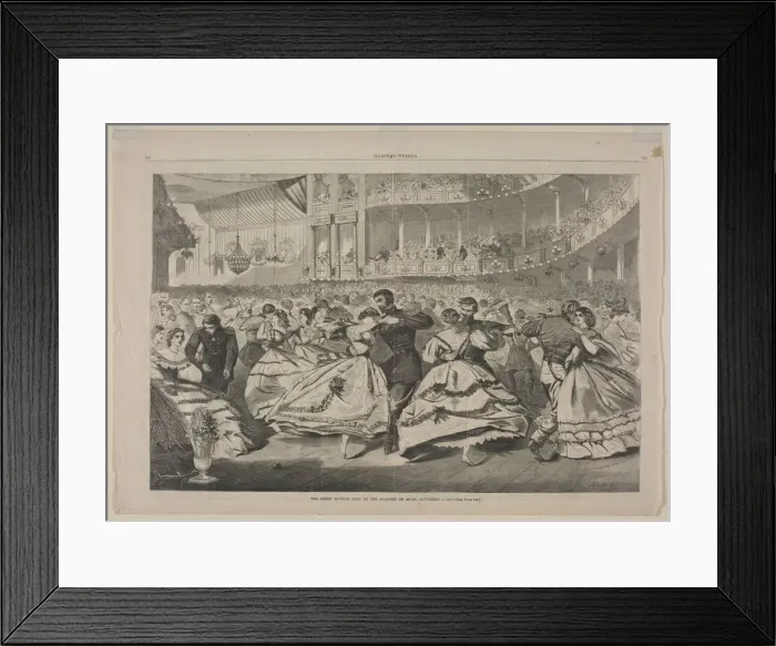 Framed Print : The Great Russian Ball at the Academy of Music, November 5, 1863, 1863. Creator: Winslow Homer Framed Print : The Great Russian Ball at the Academy of Music, November 5, 1863, 1863. Creator: Winslow Homer
