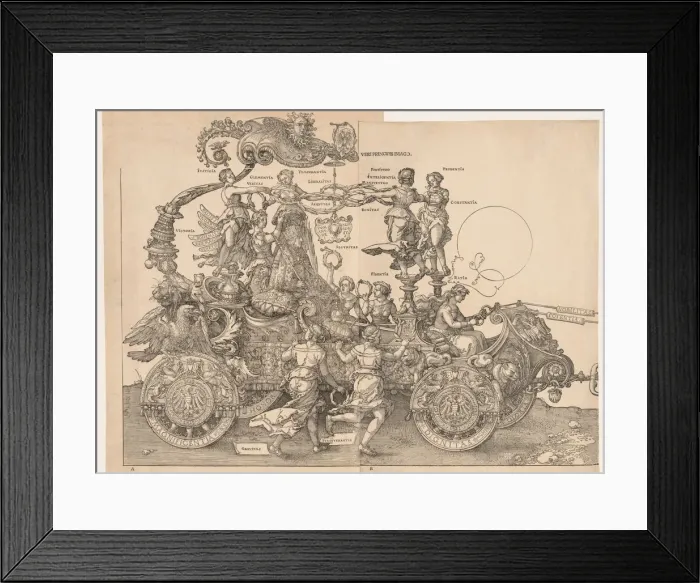 Framed Print : The Great Triumphal Car of Emperor Maximilian, 1523. Creator: Albrecht Dürer (German Framed Print : The Great Triumphal Car of Emperor Maximilian, 1523. Creator: Albrecht Dürer (German