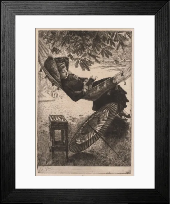 Framed Print : The Hammock, 1880. Creator: James Tissot (French, 1836-1902) Framed Print : The Hammock, 1880. Creator: James Tissot (French, 1836-1902)