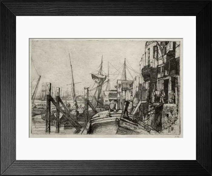 Framed Print : The Limehouse, 1871. Creator: James McNeill Whistler (American, 1834-1903) Framed Print : The Limehouse, 1871. Creator: James McNeill Whistler (American, 1834-1903)