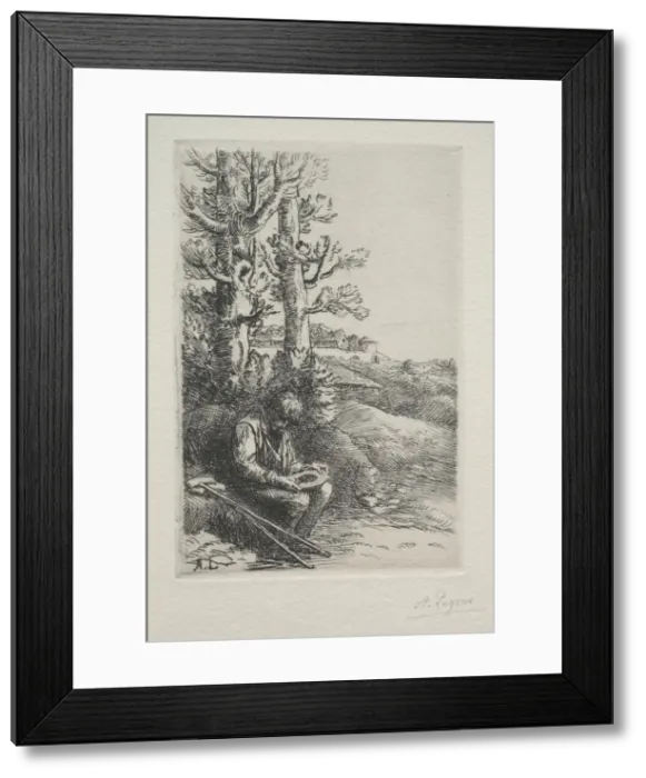 Framed Print : The Little Beggar. Creator: Alphonse Legros (French, 1837-1911) Framed Print : The Little Beggar. Creator: Alphonse Legros (French, 1837-1911)