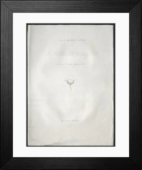 Framed Print : The Haunted House: Title Plate, 1896. Creator: Odilon Redon (French, 1840-1916); Auguste Clot Framed Print : The Haunted House: Title Plate, 1896. Creator: Odilon Redon (French, 1840-1916); Auguste Clot