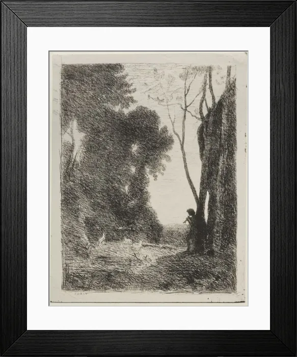 Framed Print : The Little Shepherd, original impression 1855, printed in 1921 Framed Print : The Little Shepherd, original impression 1855, printed in 1921