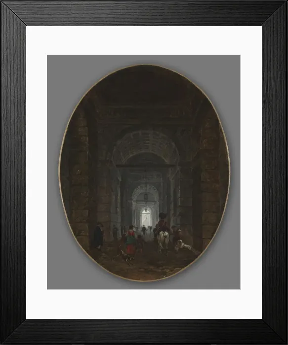 Framed Print : The Grotto of Posillipo, c. 1769. Creator: Hubert Robert (French, 1733-1808) Framed Print : The Grotto of Posillipo, c. 1769. Creator: Hubert Robert (French, 1733-1808)