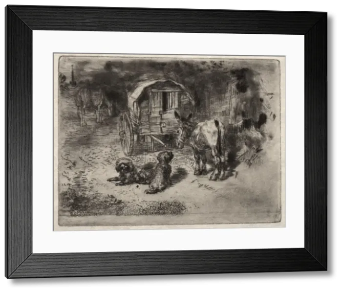 Framed Print : The Guardians of the House, or the Friends of the Saltimbanque, c Framed Print : The Guardians of the House, or the Friends of the Saltimbanque, c