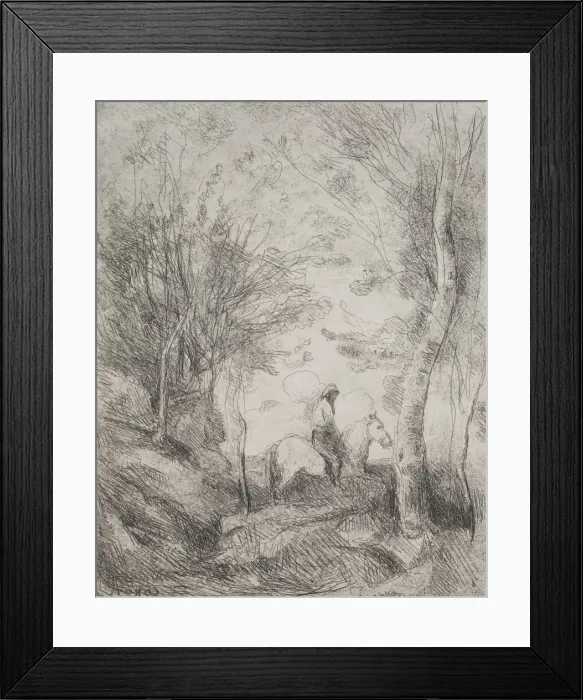 Framed Print : The Great Cavalier in the Wood, original impression 1854, printed in 1921. Creator Framed Print : The Great Cavalier in the Wood, original impression 1854, printed in 1921. Creator