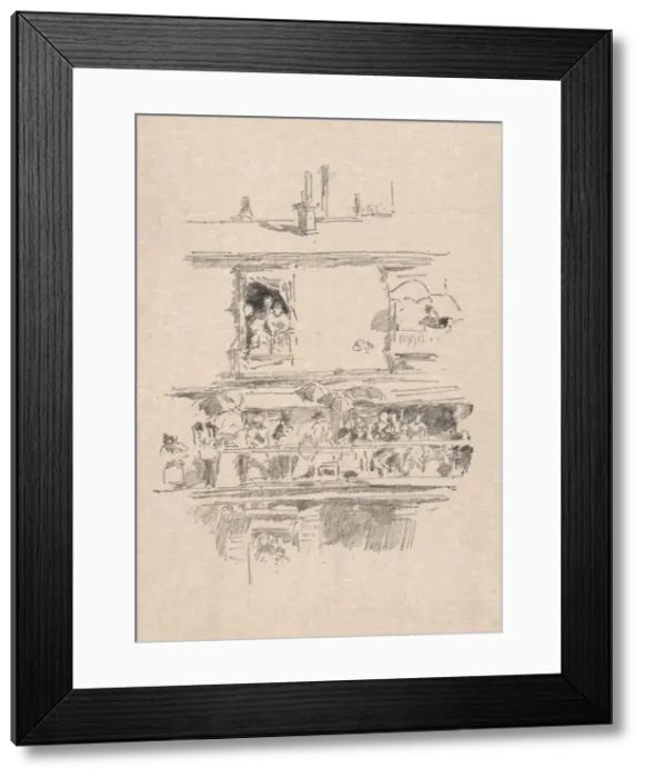 Framed Print : The Long Balcony, 1894. Creator: James McNeill Whistler (American, 1834-1903) Framed Print : The Long Balcony, 1894. Creator: James McNeill Whistler (American, 1834-1903)