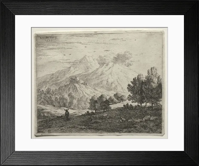 Framed Print : The Four Mountains. Creator: Karel Dujardin (Dutch, c. 1622-1678) Framed Print : The Four Mountains. Creator: Karel Dujardin (Dutch, c. 1622-1678)