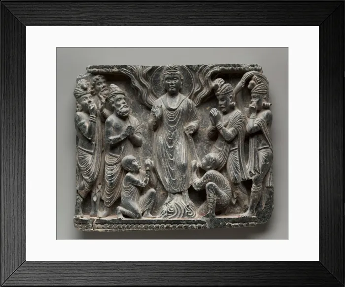 Framed Print : The Great Miracle at Shravasti, c. 100. Creator: Unknown Framed Print : The Great Miracle at Shravasti, c. 100. Creator: Unknown