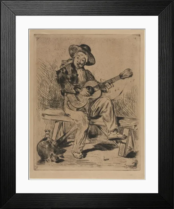 Framed Print : The Guitarist, 1861. Creator: Edouard Manet (French, 1832-1883) Framed Print : The Guitarist, 1861. Creator: Edouard Manet (French, 1832-1883)