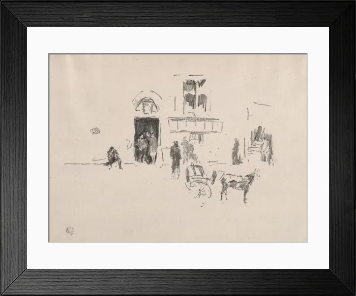 Framed Print : The Gaiety Stage Door, 1879. Creator: James McNeill Whistler (American, 1834-1903) Framed Print : The Gaiety Stage Door, 1879. Creator: James McNeill Whistler (American, 1834-1903)