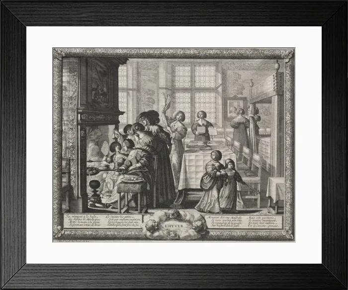 Framed Print : The Four Seasons: Winter, 1635. Creator: Abraham Bosse (French, 1602-1676) Framed Print : The Four Seasons: Winter, 1635. Creator: Abraham Bosse (French, 1602-1676)