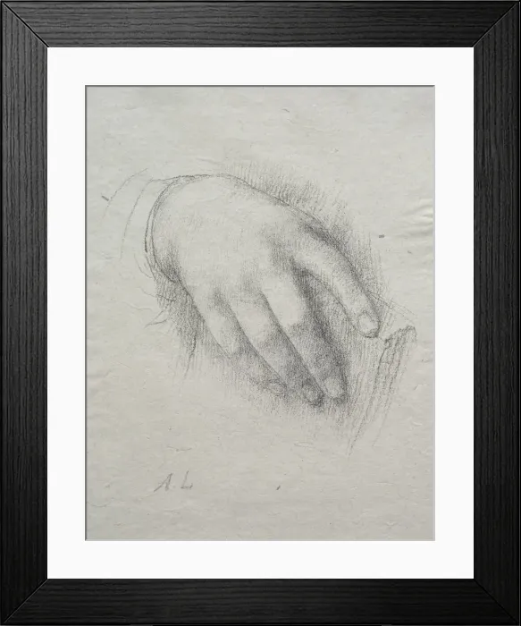 Framed Print : The Hand of Nora E. Legros. Creator: Alphonse Legros (French, 1837-1911) Framed Print : The Hand of Nora E. Legros. Creator: Alphonse Legros (French, 1837-1911)