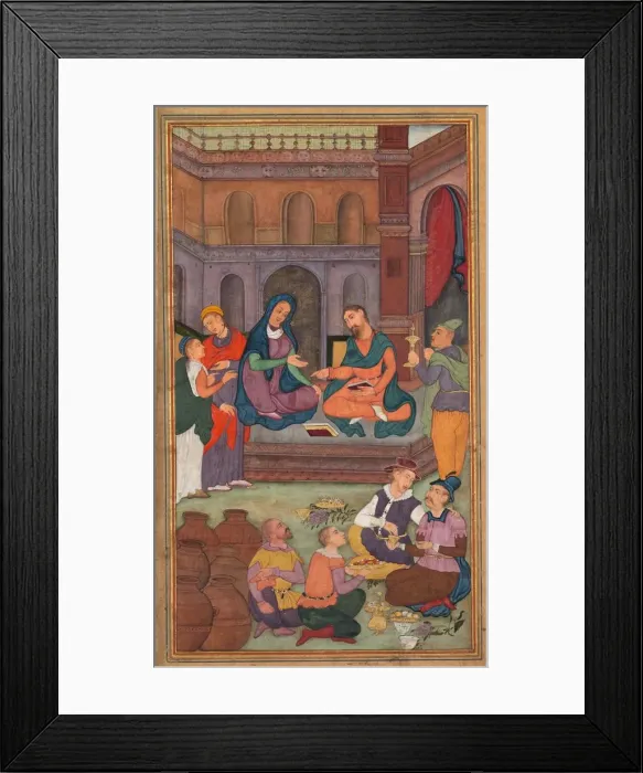 Framed Print : The Marriage at Cana, from a Mirror of Holiness (Mir at al-quds) of Father Jerome Xavier Framed Print : The Marriage at Cana, from a Mirror of Holiness (Mir at al-quds) of Father Jerome Xavier