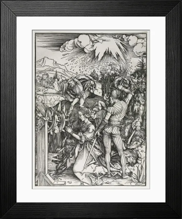 Framed Print : The Martyrdom of Saint Catherine of Alexandria, c. 1497. Creator: Albrecht Dürer (German Framed Print : The Martyrdom of Saint Catherine of Alexandria, c. 1497. Creator: Albrecht Dürer (German