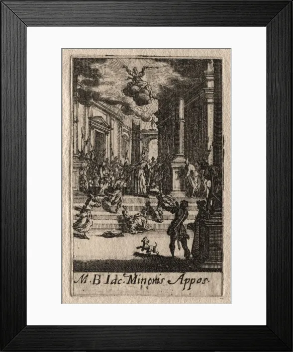 Framed Print : The Martyrdom of the Apostles: St. James the Less. Creator: Jacques Callot (French, 1592-1635) Framed Print : The Martyrdom of the Apostles: St. James the Less. Creator: Jacques Callot (French, 1592-1635)
